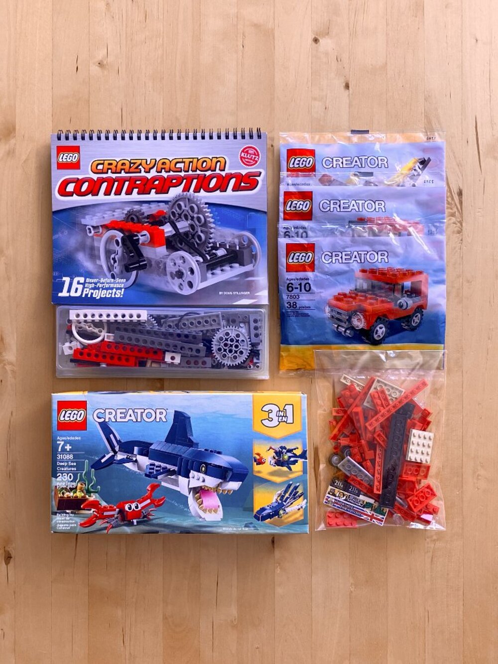 LEGO Creator Sets + LEGO Crazy Action Contraptions